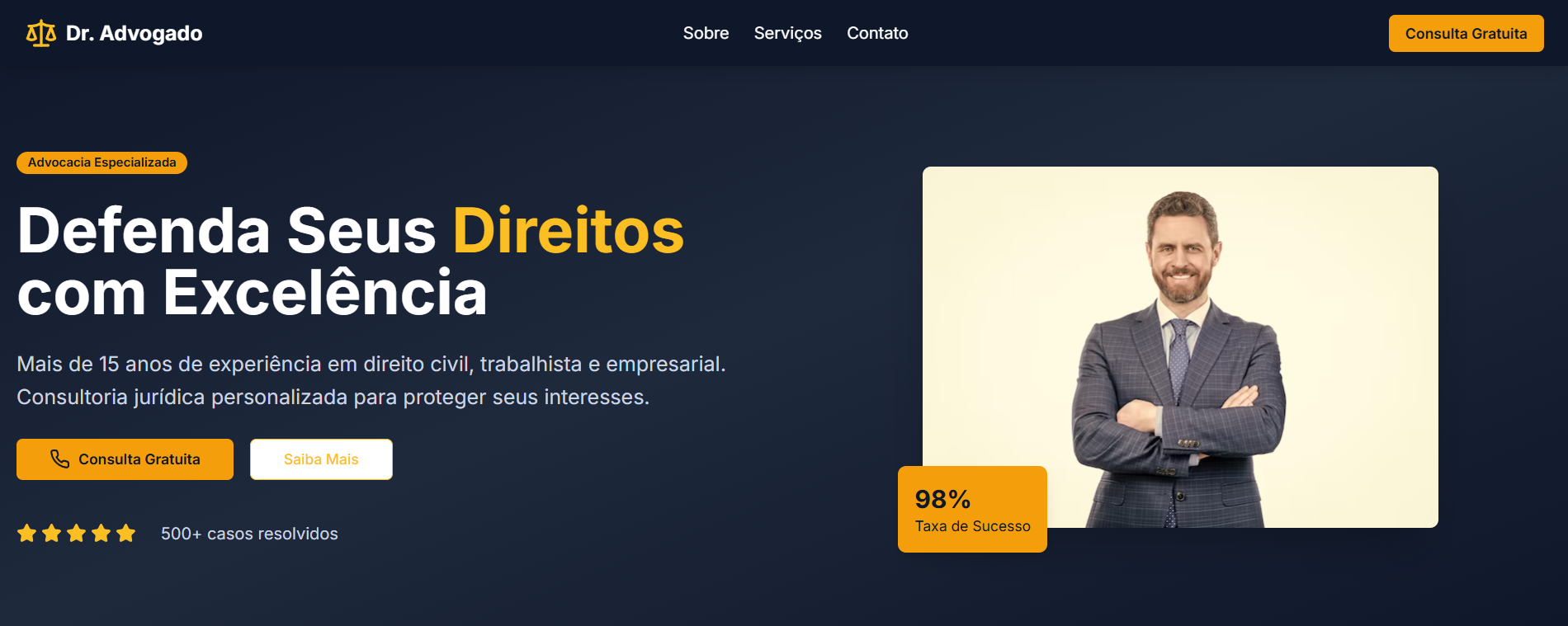 Site Lead para Advogados